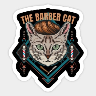 The Barber Cat Sticker